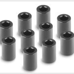 Boccole in alluminio 3x6x9mm nere 10pz - HUD303130-K