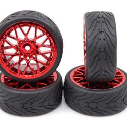 Gomme lattice scolpite e cerchi rossi LS offset +3 4pz - GPEDWL-0108