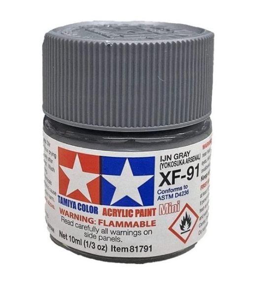 Colore acrilico XF-91 grigio JN GRAY (YOKOSUKA ARSENAL) 1pz 10ml XF91 - TAM81791-1PZ