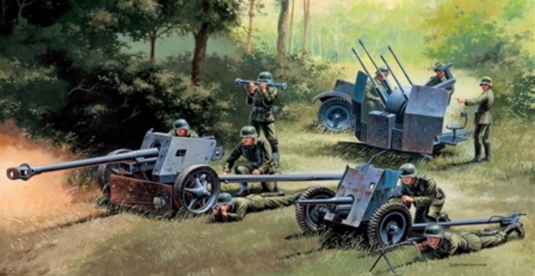 GUNS SET:PAK35-PAK40-FLAK38 1/72 CANNONI TEDESCHI WWII - ITA7026