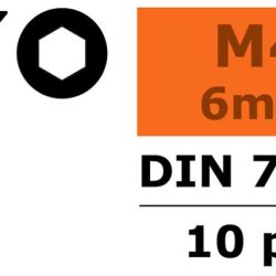 Viti testa svasata a brugola 4x6mm 10pz in acciaio - SUGF-0101-009