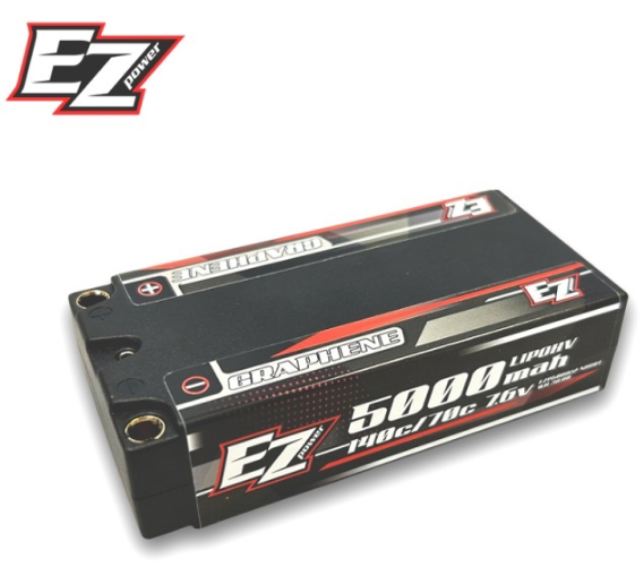 LiPo HV 7,6v Shorty LCG 5000mAh 2s 70/140C graphene fori da 5mm - TXXEZP5000-2S