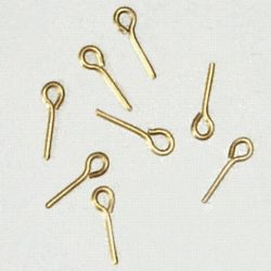 OCCHIELLO CON GAMBO 1,8x8mm 10pz  IN OTTONE - M33070