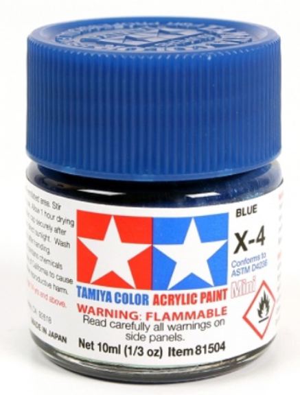 Colore acrilico X-4 Blue 1pz da 10ml lucido - TAM81504-1PZ