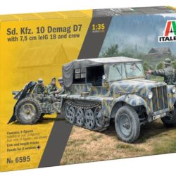 Sd. Kfz. 10 Demag D7 1/35 con 7,5cm lelG 18 e soldati - ITA6595