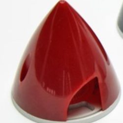 Ogiva con fondello in metallo 63mm rossa - PCHC5902