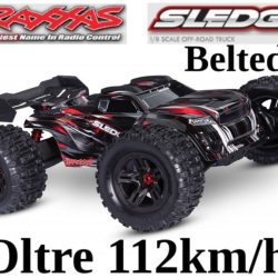 Traxxas Sledge rosso Truggy 1/8 Belted Brushless VXL-6s - TXX95096-4RED