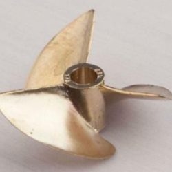 Elica tripala navale 37mm in bronzo drive dog 4,76mm - TFL5B15X37