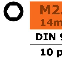 Viti testa a brugola 2,5x14mm 10pz in acciaio - SUGF-0100-012