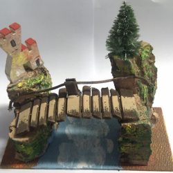 PASSERELLA TRA LE ROCCIE 21x13x17  PAESAGGIO - YBE605-4