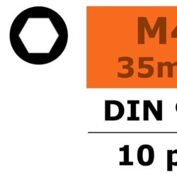 Viti testa a brugola 4x35mm 10pz in acciaio - SUGF-0100-031