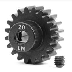 Pignone 20T Modulo 1 in acciaio tornito foro 5mm - TXX6494R