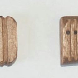 BOZZELLO IN NOCE A 2 FORI  5mm 1 CONFEZIONE DA 10pz - M37060