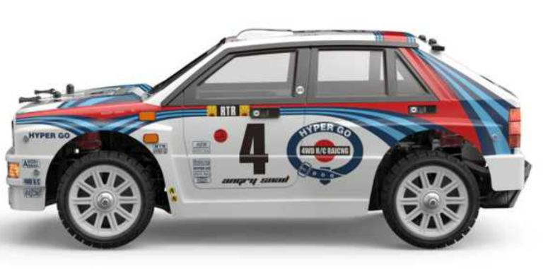 Lancia Delta brushless 4wd 1/14 con gyro e telaio metallo MJX Hyper Go - RADHY14302 - immagine 4