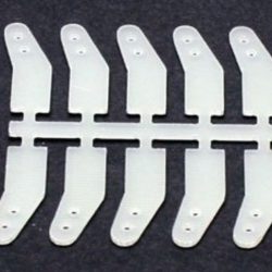 SQUADRETTE IN FIBRA PIATTE 10pz 25x8mm FORI DA 1,6mm - PCHC5204