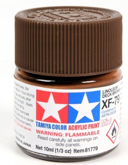 Colore acrilico XF-79 Lin. Deck Brown 6pz da 10ml opaco - TAM81779