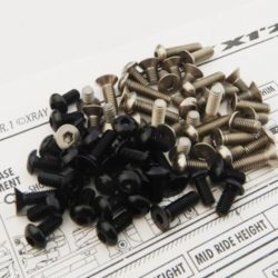 Set viti nere Hiro Seiko per Xray X1 2024 in titanio ed alluminio - RUDHS-48909
