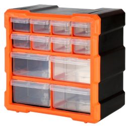 Cassettiera arancione con 12 cassetti - RBT-R14037O