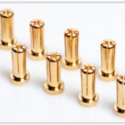 Connettori dorati 5mm lunghi 14mm 10pz Works Team - GPLRP65955