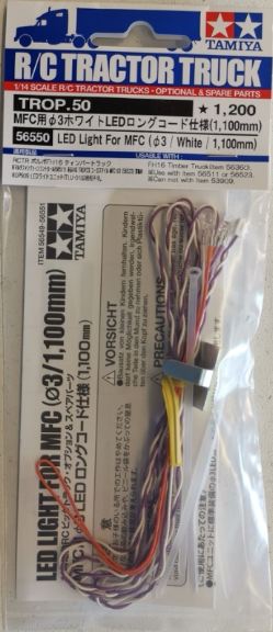 LED BIANCHI 3mm CAVO LUNGO 1100mm PER MFC - TAM56550