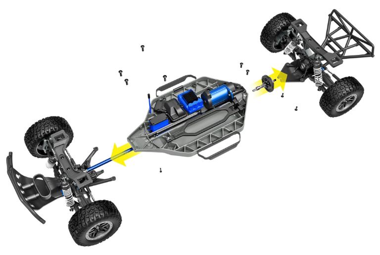 Traxxas Slash 4wd VXL-3s Brushless Extreme Carrozzeria Clipless - TXX68386-4ORG - immagine 7