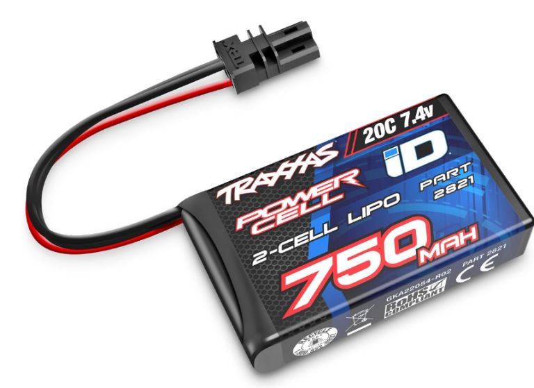 Batteria LiPo 2s 7,4v 750mah TRX4M 1/18 20c ID Hardcase - TXX2821