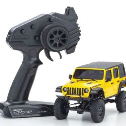 Jeep Wrangler Rubicon gialla e nera Mini-Z 4x4 MX-01 con radio 1/24 - KYO32521Y