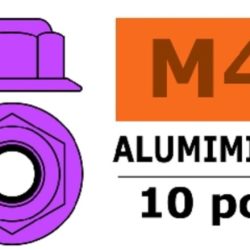 Dadi flangiati Viola M4 10pz autobloccanti - SUGF-0401-042