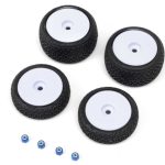 Losi Micro-B Cerchi bianchi e gomme Electron 2.0 Buggy 7mm 4pz - HORPRO1031413