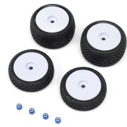 Losi Micro-B Cerchi bianchi e gomme Electron 2.0 Buggy 7mm 4pz - HORPRO1031413