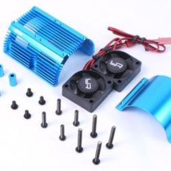 DISSIPATORE PER MOTORI BLU 1/8 IN ALLUMINIO CON 2 VENTOLE - GPEDYA-0261BU