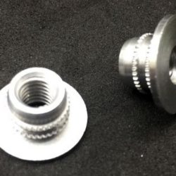 DADI IN ALLUMINIO M3       5pz DA INCOLLARE SU FIBRA O LEGNO - PCHX0370