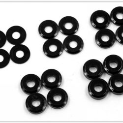 Rondelle M3x8 nere in alluminio 0,5/1,0/1,5/20,/2,5 4pz per tipo - GPEDYA-0731BK