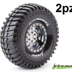 Gomme + cerchi cromo 1.9 CR-Ardent 121mm 2pz 1/10 per crawler - SULR-T3232VBC