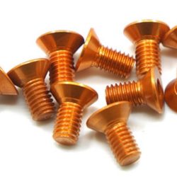 VITI IN ALLUMINIO 3x10 ORANGE TESTA SVASATA 10pz - GPEDAHF-310OR