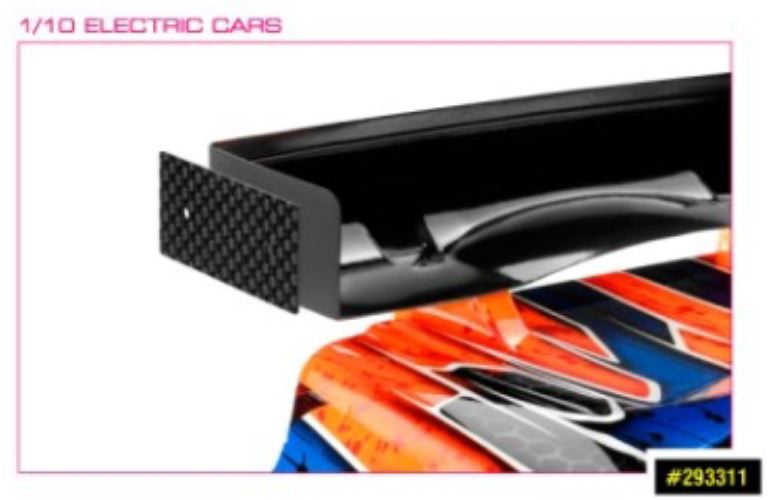 Piastre laterali per alettone posteriore 190mm 2pz - HUD293311 - immagine 2