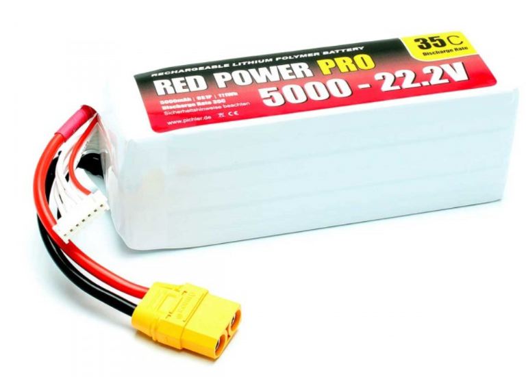 LiPo RED POWER PRO 6s 22,2v 5000mAh 35C XT90 630gr 111Wh - PCH19127