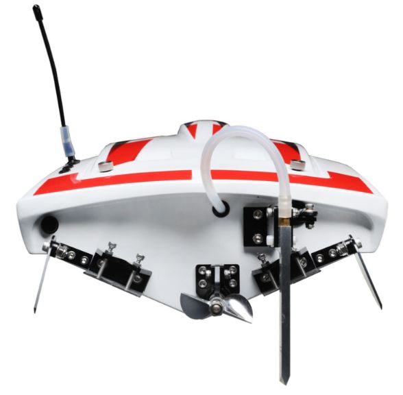 Scafo Impulse 32 BL bianco e rosso con radio 90km/h - HORPRB08037T2 - immagine 7