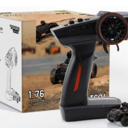 Turbo Racing micro Off-Road grigio arancio 1/76 con radio e luci - PELTB-C81-BK
