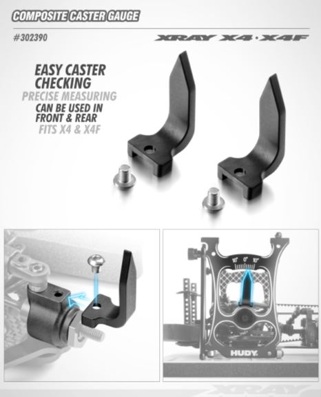 X4 squadretta in composito per regolazione caster 2pz - HUD302390 - immagine 2