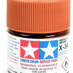 Colore acrilico X-34 Metallic Brown 6pz da 10ml lucido - TAM81534