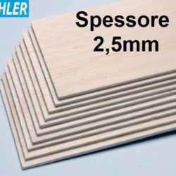 Tavole di balsa 2,5x100x1000mm 10pz - PCHC6442