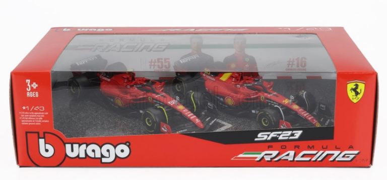 Set 2 Ferrari F1 SF23 2023 1/43 Leclerc e Sainz - BUR18-36839-S