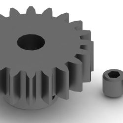 Pignone 20T modulo 1 foro 5mm in acciaio - HORARA310481