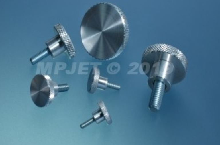 Vite zigrinata M3x8 in alluminio per serraggio manuale 2pz - MPJ1524