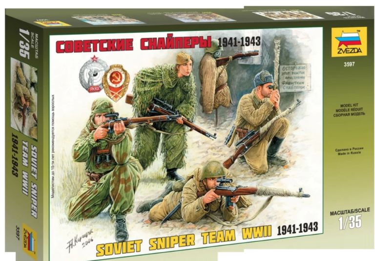Squadra di cecchini sovietici WWII 1/35 Soviet Sniper Team - ITAZS3597
