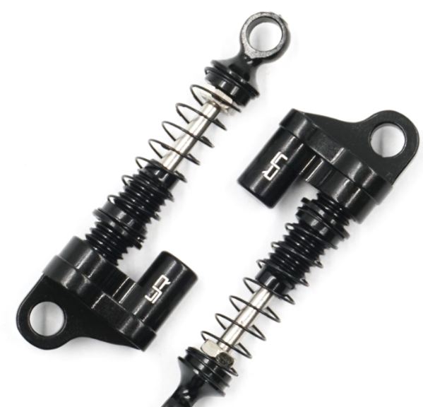 Ammortizzatori neri in alluminio per SCX24 2pz - GPEDAXSC-047BK