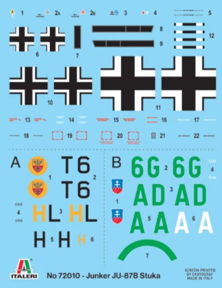 Junker JU 87B Stuka 1/72 Starter kit completo per principianti - ITA72010 - immagine 3