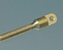 Tiranti filetati M2,5 con occhiello in ottone 10pz - MPJ2055BR