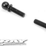 Uniball a sfera da 4,9mm filettata M3 lungo 10mm  T4 2015 2pz trattata - HUD362652